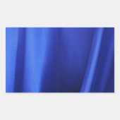 Abstract blauw zijdeweefsel rechthoekige sticker (Voorkant)