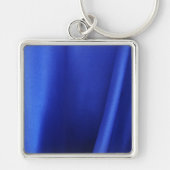 Abstract blauw zijdeweefsel sleutelhanger (Voorkant)