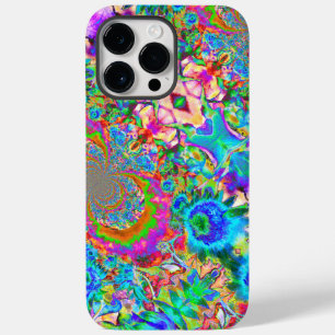 Abstract blauw zonnebloemveld   Retrofbloemen Case-Mate iPhone 14 Pro Max Hoesje