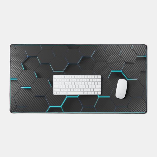 Abstract blauw/zwart bureaumat! bureaumat (Keyboard & Muis)