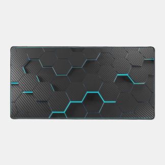 Abstract blauw/zwart bureaumat! bureaumat