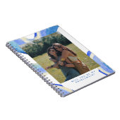 Abstract blauw Zwenk Foto Bridesmaid Voorstel Notitieboek (Rechterzijde)