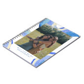 Abstract blauw Zwenk Foto Bridesmaid Voorstel Notitieboek (Linkerzijde)