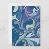 Abstract Blauw Zwril Stijlvol Baby shower Kaart (Achterkant)