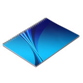 Abstract blauwe achtergrondbanner notitieboek (Linkerzijde)