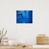 Abstract Blauwe Blauwe Blauwe Kind Ierse Kunst Afd Poster (Keuken)