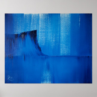 Abstract Blauwe Blauwe Blauwe Kind Ierse Kunst Afd Poster