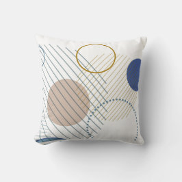 Abstract blauwe en gouden sierkussen