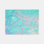 Abstract blauwe fleece deken (Voorkant (Horizontaal))