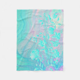 Abstract blauwe fleece deken