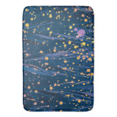 ABSTRACT BLAUWE MARBLED PAPIER MET GOUDE SPLASHEDE BADMAT (Voorkant Verticaal)