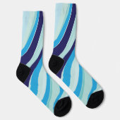 Abstract Blauwe Streep Sokken (Rechts)