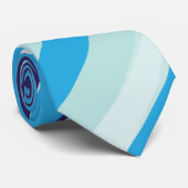 Abstract Blauwe Streep Stropdas (Opgerold)