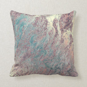 Abstract blauwgroen Aqua Roos Gold VIP Marble Past Kussen