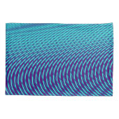 Abstract Blauwgroen Blauw Psychedelic Stripes Mesm Kussensloop (Achterkant)