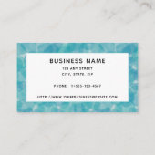 Abstract Blauwgroen blauw Stip Waterverf Patroon Visitekaartje (Achterkant)