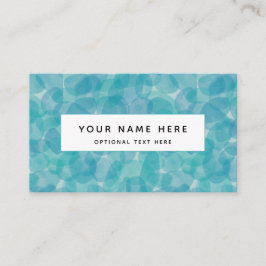 Abstract Blauwgroen blauw Stip Waterverf Patroon Visitekaartje