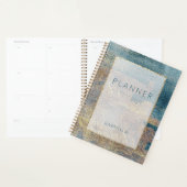 Abstract Blauwgroen en goud met een modern strand Planner (Display)