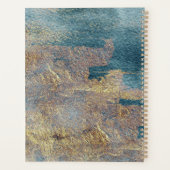 Abstract Blauwgroen en goud met een modern strand Planner (Achterkant)