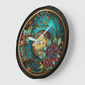 Abstract Blauwgroen en roze Moederdag Grote Klok (Hoek)