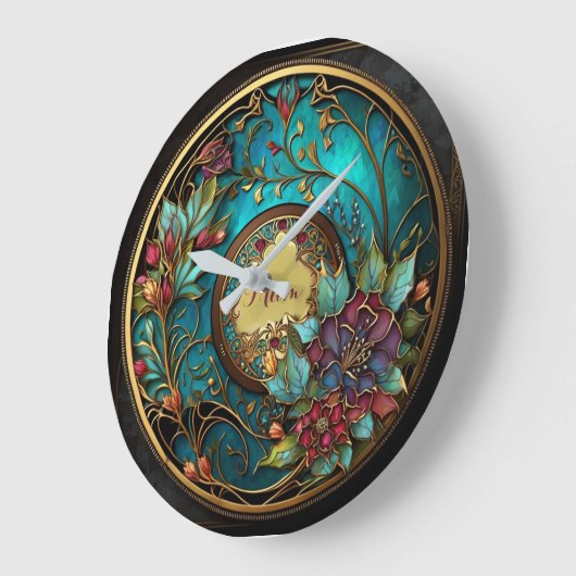 Abstract Blauwgroen en roze Moederdag Grote Klok (Hoek)