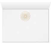 Abstract Blauwgroen Gold Grunge Mandala Wenskaart (Binenzijde Horizontaal (Onderkant))