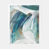 Abstract Blauwgroen groen Fleece Deken (Voorkant)