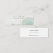 Abstract Blauwgroen Groen Glitter Shiny Earning Di Mini Visitekaartje (Voorkant / Achterkant)