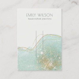 Abstract Blauwgroen Groen Glitter Shiny Hairpin Di Visitekaartje