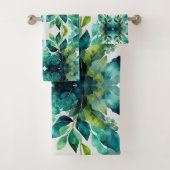 Abstract Blauwgroen, Groen, Smaragd, Botanisch Bad Handdoek (Insitu)