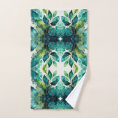 Abstract Blauwgroen, Groen, Smaragd, Botanisch Bad Handdoek (Handdoek)