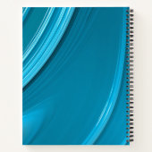 Abstract Blauwgroen monogram Notitieboek (Achterkant)