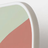 Abstract Blauwgroen monogram Retro Modern Peach Aq Pickleball Paddle (Links Detail)