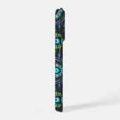 Abstract blauwgroen oog mozaïek iPhone hoesje (Rechterkant)