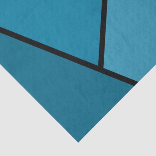 Abstract Blauwgroen-Polygoonweefselpapier Tissuepapier (Detail)