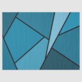 Abstract Blauwgroen-Polygoonweefselpapier Tissuepapier (Voorkant)