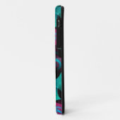 Abstract Blauwgroen roze patroon iPhone 5 Hoesje (Achterkant/links)