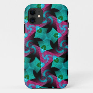 Abstract Blauwgroen roze patroon iPhone 5 Hoesje