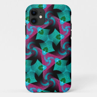 Abstract Blauwgroen roze patroon iPhone 5 Hoesje