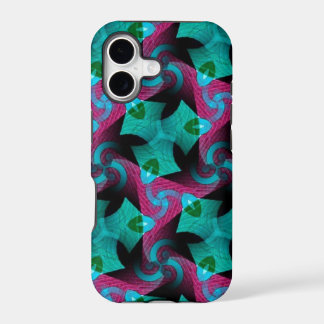 Abstract Blauwgroen roze patroon iPhone 5 Hoesje