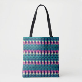 Abstract  Blauwgroen & Roze Tote Bag