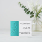 Abstract Blauwgroen turquoise patroon Visitekaartje (Staand voorkant)