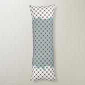 Abstract Blauwgroen, wit, Bronze Patroon Lichaamskussen (Achterkant (Verticaal))