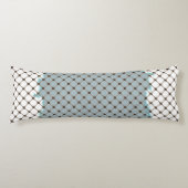 Abstract Blauwgroen, wit, Bronze Patroon Lichaamskussen (Voorkant)