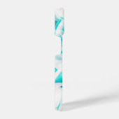 Abstract Blauwgroen Witte Vloeibare Verf Chic Manu iPhone Hoesje (Rechterkant)