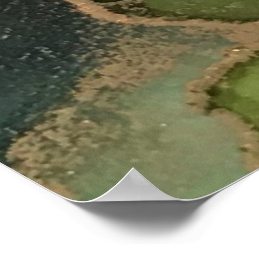 Abstract Blauwgroen zwart Aqua Green Gold Groot Po Poster (Hoek)