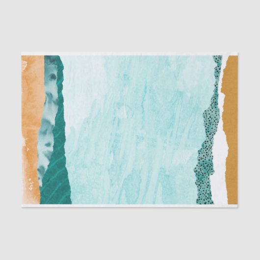 Abstract Blauwrivierdepots Tissuepapier (Voorkant)