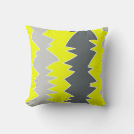 Abstract Bleek Geel Geel Koolsteengrijs Kussen