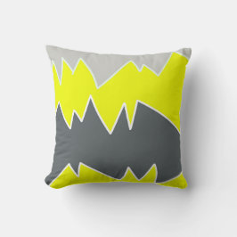 Abstract Bleek Geel Geel Koolsteengrijs Kussen