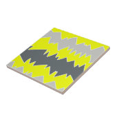 Abstract Bleek Geel Geel Koolsteengrijs Tegeltje (Zijkant)